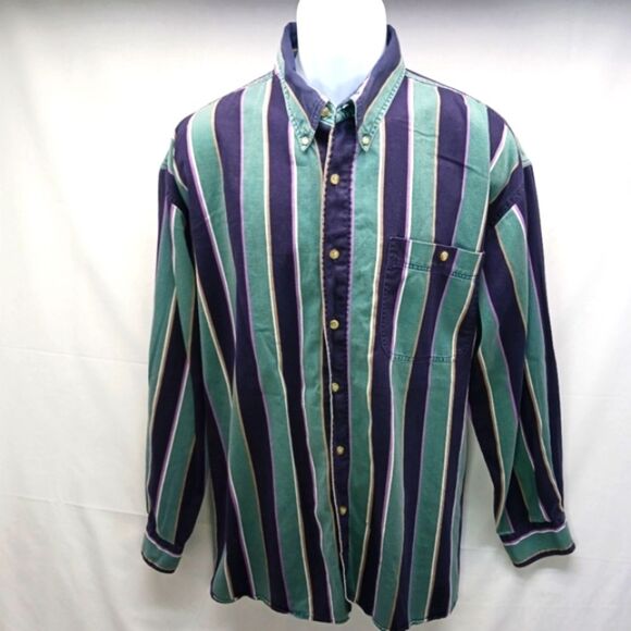 Members Only 80s Vintage XL 100% Cotton Casual Button Down Shirt Men's XL..... - Picture 2 of 10